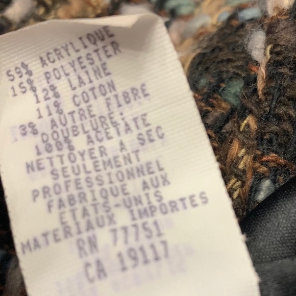 Betsey Johnson New York Tweed Coat, sz 8 - Picture 5 of 6